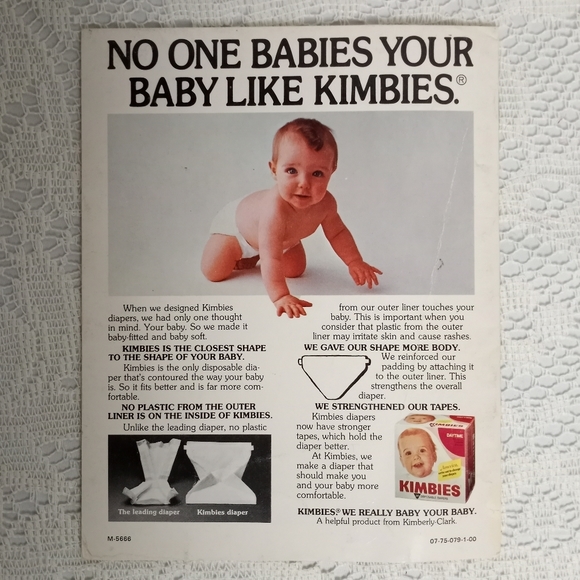 Vintage 1976 Scuffy The Tugboat Kimbies Diapers Print Ad Little Golden Book Rare - Picture 2 of 6
